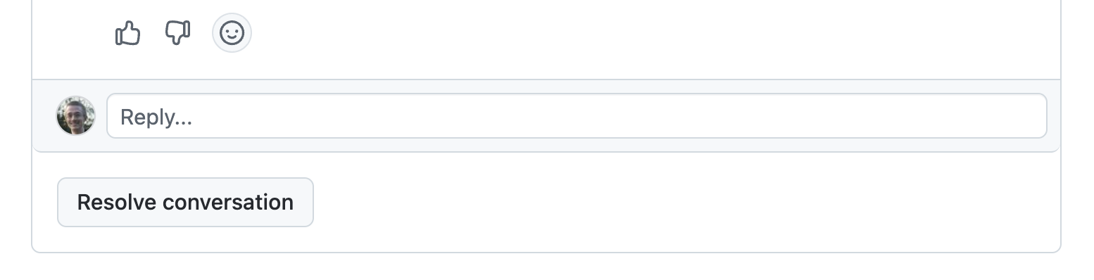 Screenshot showing a {% data variables.copilot.copilot_code-review_short %} comment with the thumbs up and thumbs down buttons.