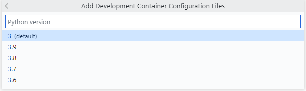 Python version selection