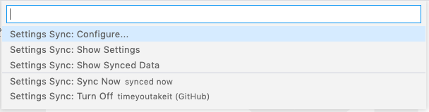 Setting Sync option in manage menu