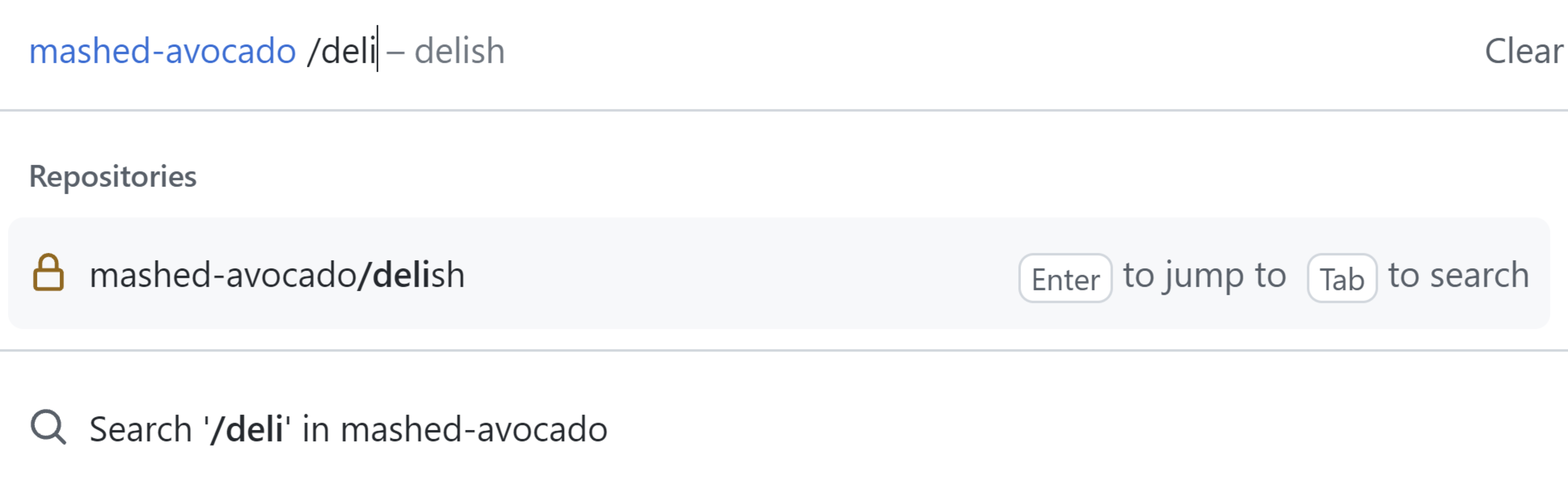 Command palette navigation current scope