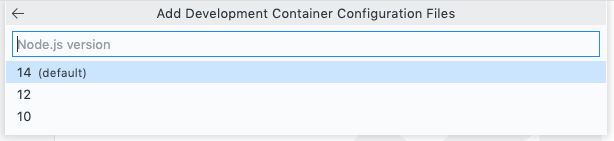 Node.js version selection