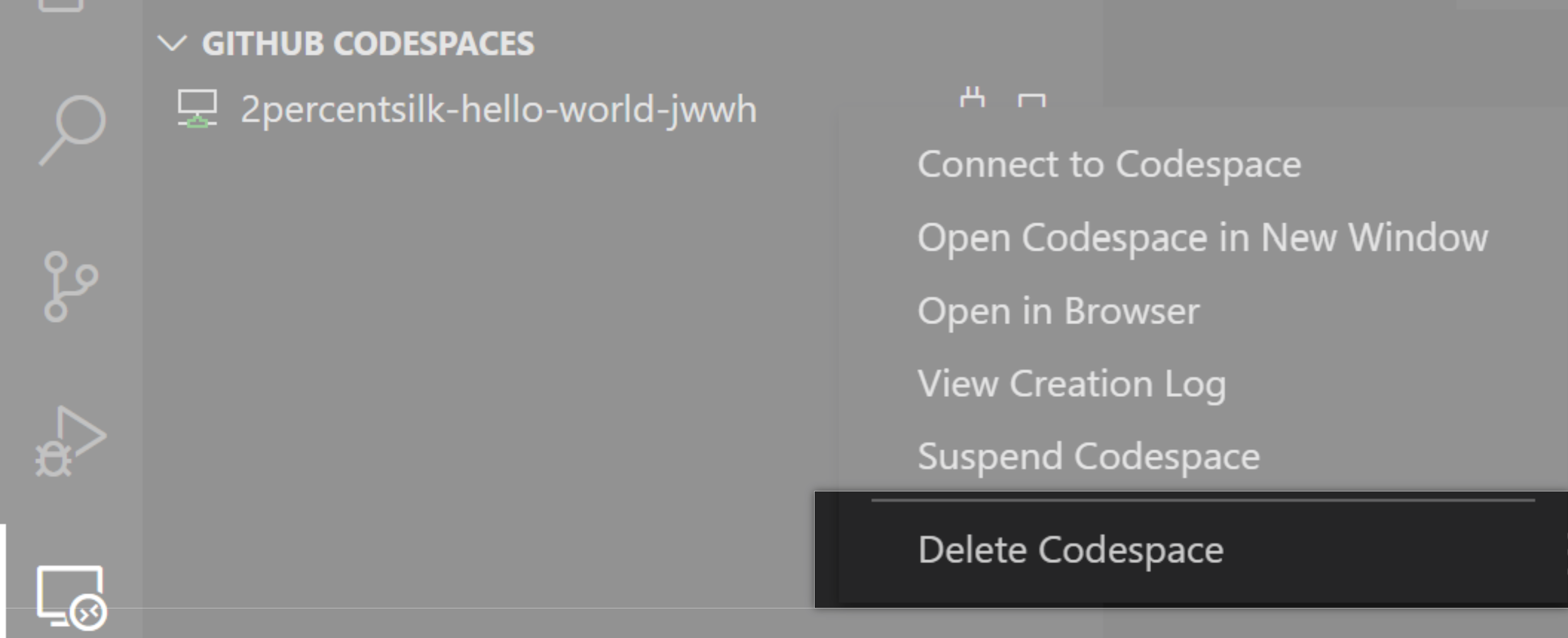 Deleting a codespace in {% data variables.product.prodname_dotcom %}