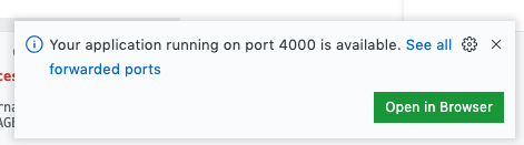 Port forwarding toast